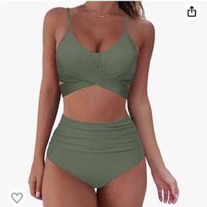 Green Wrap Push Up Bikini